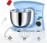 Small Stand Mixer 1500W – 10-Speed Food Mixer for Baking with 5.5L Bowl – Lightweight Dough Mixer for Home & Cake – Blue